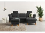 Ecksofa HOME AFFAIRE "Trelleborg L-Form", grau (anthrazit), B:249cm H:86cm T:162cm, 100% Polyester, Sofas, Ecksofa, Federkern-Polsterung, wahlweise mit Schlaffunktion und Bettkasten