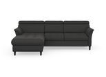 Ecksofa SIT & MORE "Marano L-Form", grau (anthrazit), B:257cm T:166cm, 100% Polyester, Sofas, Ecksofa, inklusive Kopfteilverstellung, optional Schlaffunktion & Bettkasten