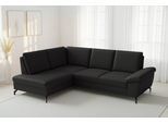 Ecksofa SIT & MORE "Chelsea Leder L-Form, B:249 cm, inkl. Armteil- & Sitztiefenverstellung", schwarz, B:249cm H:89cm T:190cm, Sofas, Ecksofa, optional mit Schlaffunktion und Bettkasten