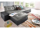 Ecksofa SIT & MORE "Palomino L-Form", schwarz (schwarz, steingrau), B:284cm H:84cm T:109cm, Kunstleder SOFTLUX/Struktur (100% Polyester);Kunstleder SOFTLUX/Feinstruktur (100% Polyester);Kunstleder SOFTLUX/ NaturLEDER (echtes Rindsleder), Sofas, Ecksofa, wahlweise XL oder XXL und mit Schlaffunktion