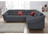 Ecksofa SIT & MORE "Salsa L-Form", grau (dunkelgrau), B:264cm H:86cm T:244cm, Bedruckte Microfaser (100% Polyester);Luxus-Microfaser ALTARA NUBUCK (100% Polyester);Struktur (100% Polypropylen), Sofas, Ecksofa, mit Federkern, wahlweise mit Schlaffunktion