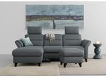 Ecksofa SIT & MORE "Mellum L-Form", grau (dunkelgrau), B:250cm H:87cm T:163cm, 100% Polyester, Sofas, Ecksofa, Federkern, optional Schlaffunktion, Bettkasten & Armteilfunktion