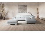 Ecksofa COTTA "Enterprise L-Form, B: 277 cm", grau (hellgrau), B:277cm H:91cm T:104cm, Softlux-Kunstleder;Luxus-Kunstleder, Sofas, Ecksofa, Arm- & Kopfteilverstellung, optional Schlaffunktion