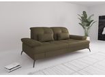 2,5-Sitzer SIT & MORE "Amica, inkl. Sitztiefenverstellung und Armteilverstellung", braun (olive), B:202cm H:90cm T:122cm, Sofas, 2 5-Sitzer, wahlweise mit Kopfteilverstellung und Schlaffunktion