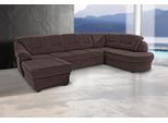Wohnlandschaft SIT & MORE "Savoni U-Form", braun, B:334cm H:90cm T:206cm, NaturLEDER (echtes Rindsleder) in Sitz und Rücken. Korpus in passendem Kunstleder SOFTLUX bezogen;Luxus-Microfaser (100% Polyester);Struktur ( 100% Polyester);Luxus-Microfaser ALTARA NUBUCK (100% Polyester), Sofas, Wohnlandschaft, wahlweise mit Schlaffunktion