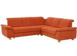 Ecksofa HOME AFFAIRE "Dalia L-Form", orange (terra), B:256cm T:236cm, Luxus-Microfaser Florence (100% Polyester);Luxus-Microfaser weich (90% Polyester, 10% Polyamid);Webstoff (100% Polyester), Sofas, Ecksofa, mit Federkernpolsterung, wahlweise mit Schlaffunktion, Bettkasten