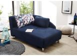 Recamiere JOCKENHÖFER GRUPPE "Roy, B: 149 cm, Liegefl. 84x200 cm", blau (dunkelblau), B:149cm H:80cm T:90cm, Struktur (57% Polypropylen, 42% Polyester);Kissen: 57, 7% Polypropylen, 42, 3% Polyester, Sofas, Recamiere, mit Schlaffunktion, Bettkasten & Zierkissen, Federkern