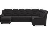 Wohnlandschaft COTTA "Marcus U-Form", schwarz, B:330cm H:99cm T:211cm, 100% Polyester, Sofas, Wohnlandschaft, wahlweise mit Schlaffunktion & Stauraum