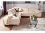 Ecksofa SIT & MORE "Santo L-Form", beige (creme), B:272cm H:82cm T:206cm, Sofas, Ecksofa, mit Federkern, wahlweise mit Schlaffunktion und Stauraum