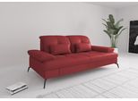 3-Sitzer SIT & MORE "Amica, inkl. Sitztiefenverstellung und Armteilverstellung", rot (feuerrot), B:212cm H:90cm T:122cm, Sofas, 3-Sitzer, wahlweise mit Kopfteilverstellung und Schlaffunktion