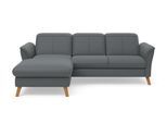 Ecksofa SIT & MORE "Romero L-Form", grau (dunkelgrau), B:245cm H:91cm T:178cm, 100% Polyester, Sofas, Ecksofa, wahlweise mit oder ohne Relax-Funktion, Schlaffunktion, Bettkasten