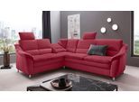 Ecksofa OTTO HOME "Cardoso L-Form", rot (bordeaux), B:249cm H:90cm T:209cm, Luxus-Microfaser Lederoptik (100% Polyester);Luxus-Microfaser (100% Polyester);Luxus-Microfaser ALTARA NUBUCK (100% Polyester);Struktur (100% Polyester), Sofas, Ecksofa, Federkern, wahlweise mit Bett, Schubkasten, teilweise Relaxfunktion