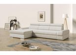 Ecksofa SIT & MORE "Broadway L-Form", weiß (altweiß), B:284cm H:79cm T:171cm, Luxus-NaturLeder;Luxus-Kunstleder;NaturLEDER;Microfaser Primabelle (100% Polyester), Sofas, Ecksofa, inklusive Kopfteilverstellung, wahlweise mit Schlaffunktion
