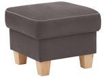 Hocker OTTO HOME "Soleo", grau (anthrazit), B:60cm H:47cm T:60cm, Luxus-Microfaser ALTARA NUBUCK (100% Polyester);Struktur (100% Polyester);Luxus-Microfaser Lederoptik (100% Polyester), Hocker, Hocker, passend zum "Solea"-Ecksofa