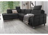 Ecksofa SIT & MORE "Pablo L-Form", schwarz, B:233cm H:78cm T:196cm, Struktur fein (100% Polyester);Struktur (100% Polyester), Sofas, Ecksofa, wahlweise mit Schlaffunktion