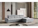 Ecksofa SIT & MORE "Broadway L-Form", grau (hellgrau), B:284cm H:79cm T:171cm, 100% Polyester, Sofas, Ecksofa, inklusive Kopfteilverstellung, wahlweise mit Schlaffunktion