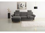 Ecksofa OTTO HOME "Westerland L-Form", grau, B:252cm H:90cm T:162cm, 98% Polyester 2% Polyamid, Sofas, Ecksofa, Federkern-Polsterung, wahlweise mit Schlaffunktion, Bettkasten