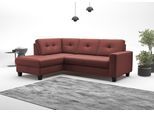 Ecksofa OTTO HOME "Varese", merlot, B:226cm H:91cm T:170cm, Sofas, Ecksofa, wahlweise mit Schlaffunktion und Bettkasten