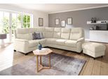 Ecksofa OTTO HOME "Boccaccio L-Form", beige (creme), B:265cm H:104cm T:215cm, Struktur weich (90% Polyester / 10% Polyamid);Luxus-Microfaser (100% Polyester);Luxus-Microfaser Vintageoptik(100% Polyester), Sofas, Ecksofa, mit Federkern, incl. Kopfteilverstellung, wahlweise Schlaffunktion