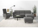 Ecksofa SIT & MORE "Grenoble L-Form mit Federkern", grau, B:251cm H:85cm T:161cm, Sofas, Ecksofa, wahlweise mit Schlaffunktion, Bettkasten, Arm- und Kopfteilverstellung