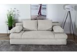 Schlafsofa COLLECTION AB "Chicago, B: 200 cm, Liegefl. 146x200 cm", beige (hellgrau), B:200cm T:95cm, 100%Polyester, Sofas, Schlafsofa, Schlaffunktion, Bettkasten & 2 Armlehnenkissen, Federkern