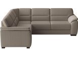 Ecksofa SIT & MORE "Montego L-Form, B: 256 cm, große Stoffauswahl, Komfortsitzhöhe 46 cm", beige (taupe), B:255cm H:88cm T:225cm, 95% Polyester, 9% Polyamid, Sofas, Ecksofa, mit Schlaffunktion, optional Schubkasten mit Stauraum