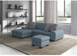 Ecksofa SIT & MORE "Luxor L-Form", blau (hellblau), B:275cm H:82cm T:173cm, Luxus-Microfaser ALTARA NUBUCK (100% Polyester);Soft clean (98% Polyester, 2% Polyamid);Struktur fein (100% Polyester), Sofas, Ecksofa, wahlweise mit Schlaffunktion, Bettkasten und Kopfteilverstellung