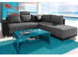 Ecksofa JOCKENHÖFER GRUPPE "Orlando L-Form, B: 257 cm", schwarz, B:257cm H:82cm T:215cm, Softlux-Kunstleder, im Korpus;Farbe greige: Struktur (45% Polyacryl, 35%Polyester, 20%Baumwolle);Farbe petrol: Struktur in Sitz und Kissen (87% Polyester, 13%Polyacryl);Alca Top (100% Polyester), im Korpus;Alle Farben außer greige + petrol: Struktur in Sitz und Kissen (65% Polyacryl, 35% Polyester), Sofas, Eck