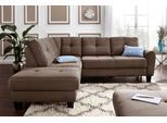 Ecksofa SIT & MORE "Varese L-Form", braun (schoko), B:240cm H:91cm T:214cm, Luxus-Microfaser (100% Polyester)IStruktur fein (100% Polyester)IFlachgewebe (95% Polyester, 5% Polyamid), Sofas, Ecksofa, mit Federkern, wahlweise mit Schlaffunktion und Stauraum