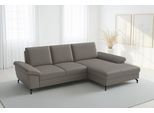 Ecksofa SIT & MORE "Chelsea L-Form, B: 264 cm, Leder, inkl. Sitztiefen-&Armteilverstellung", delphine, B:264cm H:89cm T:174cm, Sofas, Ecksofa, optional mit Schlaffunktion und Bettkasten