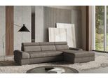 Ecksofa SIT & MORE "Broadway L-Form", braun (schlamm), B:284cm H:79cm T:171cm, 100% Polyester, Sofas, Ecksofa, inklusive Kopfteilverstellung, wahlweise mit Schlaffunktion