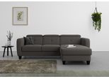 Ecksofa SIT & MORE "Belluci L-Form", grau (dunkelgrau), B:247cm H:85cm T:170cm, Sofas, Ecksofa, inklusive Federkern, wahlweise mit Schlaffunktion und Bettkasten