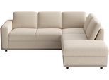 Ecksofa SIT & MORE "Cordoba", beige (sahara), B:232cm H:85cm T:212cm, 100% Polyester, Sofas, Ecksofa, wahlweise mit Schlaffunktion und Bettkasten oder Stauraum