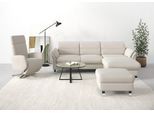 Ecksofa SIT & MORE "Grenoble L-Form mit Federkern", beige (creme), B:251cm H:85cm T:161cm, Sofas, Ecksofa, wahlweise mit Schlaffunktion, Bettkasten, Arm- und Kopfteilverstellung