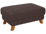 Hocker OTTO HOME "Trondheim", braun (dunkel braun), B:101cm H:48cm T:66cm, Struktur weich ( 97% Polyester, 3% Baumwolle);Luxus-Microfaser ALTARA NUBUCKr (100% Polyester);Luxus-Microfaser Lederoptik (100% Polyester), Hocker, Hocker, mit Stauraum und Federkern