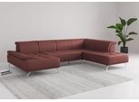 Wohnlandschaft OTTO HOME "Caluna", rot (merlot), B:334cm H:81cm T:235cm, Sofas, Wohnlandschaft, Inkl.Sitztiefenverstellung, wahlweise mit Kopf- und Armteilverstellung