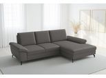 Ecksofa SIT & MORE "Chelsea L-Form, B: 264 cm, Leder, inkl. Sitztiefen-&Armteilverstellung", mocca, B:264cm H:89cm T:174cm, Sofas, Ecksofa, optional mit Schlaffunktion und Bettkasten