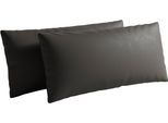 Sofakissen SIT & MORE "Vanity Leder, 3er Set, B: 60 cm", braun (schwarz), B:60cm H:30cm T:12cm, Leder, Polsterauflagen, Sofakissen