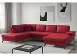 Wohnlandschaft SIT & MORE "Morris Jubi, Breite 300 cm", feuerrot, B:300cm H:83cm T:202cm, Sofas, Wohnlandschaft, mit Armteilfunktion, optional mit Schlaffunktion