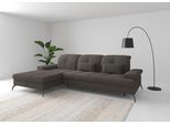 Ecksofa SIT & MORE "Amica, L-Form, inkl. Sitztiefenverstellung & Armteilverstellung", braun (fango), B:279cm H:90cm T:185cm, 100% Polyester, Sofas, Ecksofa, wahlweise mit Schlaffunktion, Bettkasten und Kopfteilverstellung