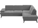 Ecksofa SIT & MORE "Morris L-Form, inkl. Sitztiefenverstellung", grau, B:262cm H:82cm T:212cm, 95% Polyester 5% Polyamid, Sofas, Ecksofa, wahlweise mit Armteilverstellung, Schlaffunktion & Bettkasten