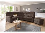 Ecksofa OTTO HOME "Boccaccio L-Form", braun, B:265cm H:104cm T:215cm, Struktur weich (90% Polyester / 10% Polyamid);Luxus-Microfaser (100% Polyester);Luxus-Microfaser Vintageoptik(100% Polyester), Sofas, Ecksofa, mit Federkern, incl. Kopfteilverstellung, wahlweise Schlaffunktion