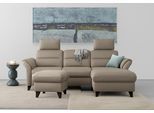 Ecksofa SIT & MORE "Mellum L-Form", braun (savannah), B:250cm H:87cm T:163cm, 100% Polyester, Sofas, Ecksofa, Federkern, optional Schlaffunktion, Bettkasten & Armteilfunktion
