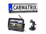 CARMATRIX Solar Rückfahrsystem 7" IPS-HD Monitor Rückfahrkamera für Wohnmobil, Wohnwagen, Transporter