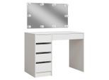 Vicco Schminktisch, Weiß, Holzwerkstoff, 5 Fächer, 5 Schubladen, Rechteckig,Rechteckig, 100x75.5x50 cm, Schlafzimmer, Schminktische