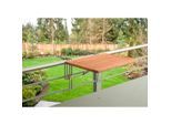 Gardenson , Naturfarben , Holz, Metall , Eukalyptusholz , massiv , rechteckig , 40x1x60 cm , FSC MIX , klappbar, platzsparend ,