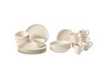 Novel Kombiservice Aqua Sabbia, Beige, Keramik, 24-teilig, Uni, 440 ml,400 ml, Lfgb, lebensmittelecht, Essen & Trinken, Geschirr, Geschirr-Sets, Kombiservice