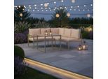 Ambia Garden Dining-Loungeset, Beige, Metall, Kunststoff, einzeln stellbar, 182x176 cm, Loungemöbel, Gartenlounge-Sets