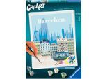 Malen nach Zahlen RAVENSBURGER "CreArt, Farbenfrohes Barcelona", bunt, Malvorlagen, KinderB:24cm H:30cm, Malen nach Zahlen, Made in Europe, B:24cm H:30cm