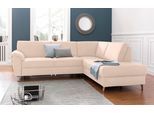 Ecksofa SIT & MORE "Texel L-Form", beige (creme), B:250cm H:87cm T:201cm, Kunstleder SOFTLUX;Luxus-Microfaser (100% Polyester), Sofas, Ecksofa, mit Federkern, wahlweise mit Schlaffunktion und Bettkasten